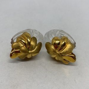 Stunning signed Inna Cytrine Paris lucite earrings